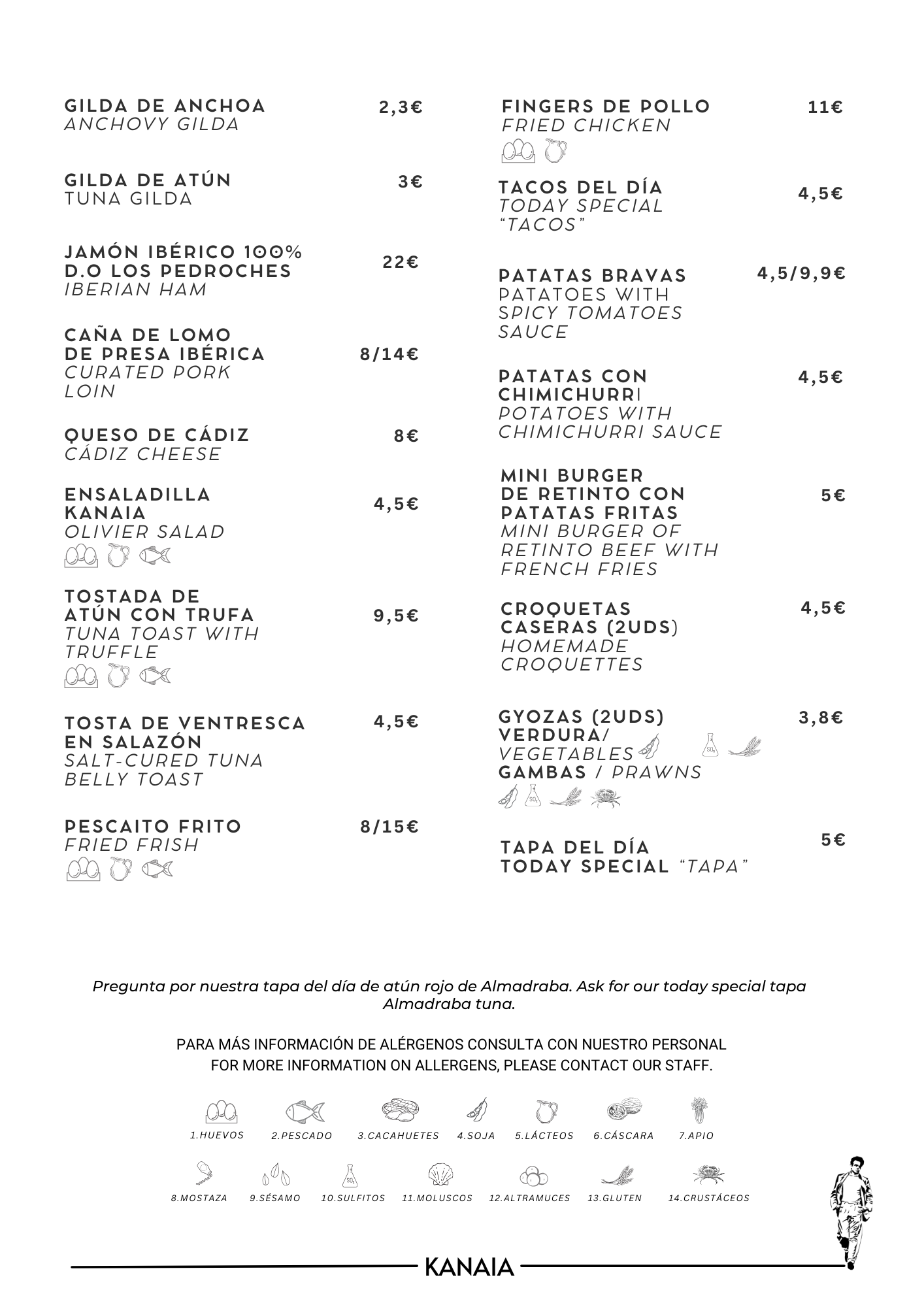 TAPAS CENTRAL KANAIA